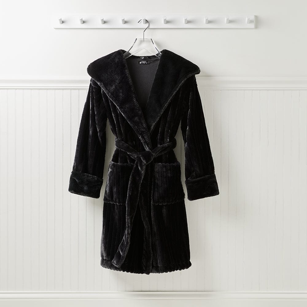 PeachSkinSheets x PeachyMink Luxury Robe Black Mink / Medium PeachSkinSheets x PeachyMink Luxury Robe Black Mink / Medium