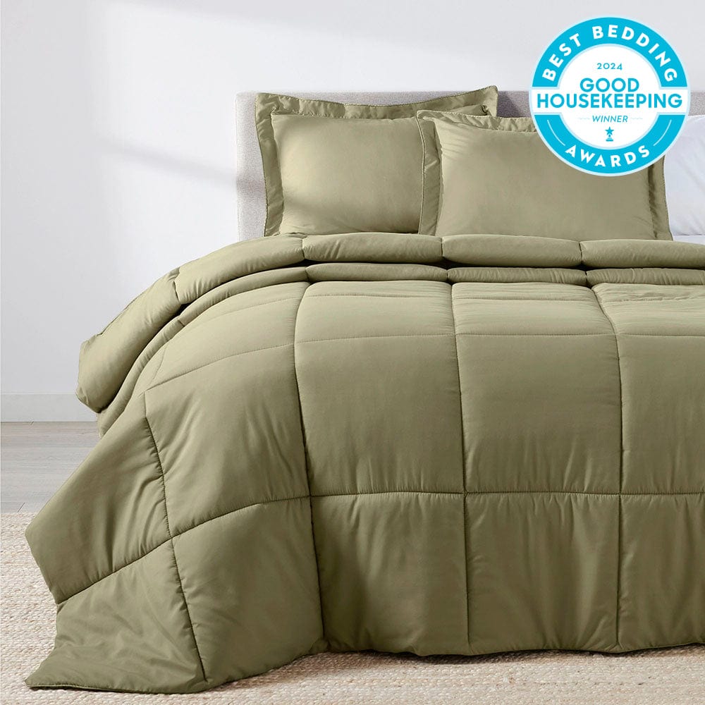 Sage Green Oversized Comforter Set – The Original PeachSkinSheets®