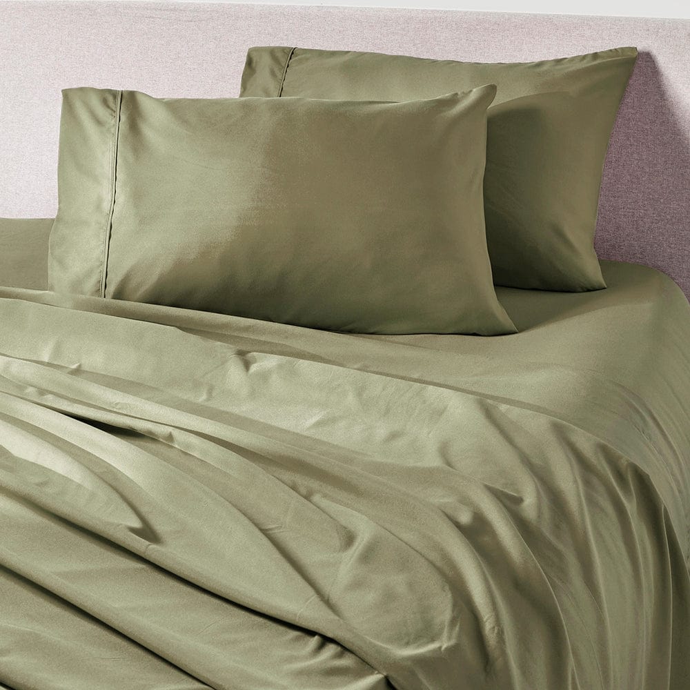 Sage Green Sheet Set (Queen size) from Peach Skin Sheets