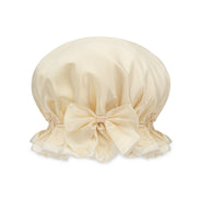 Pretty As A Peach Satin Shower Bonnet Set