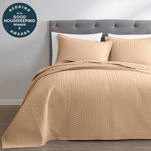 Almond Oversized Quilt Set