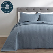 French Blue Oversized Quilt Set