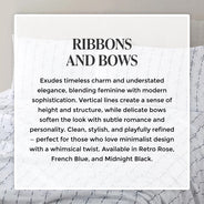French Blue Ribbons and Bows Sheet Set - PRESALE EVENT