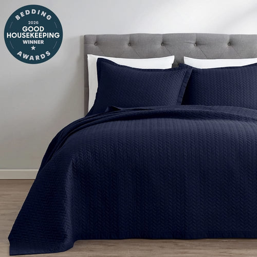 Mariner Blue Oversized Quilt Set