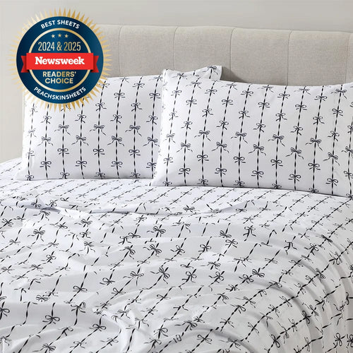 Midnight Black Ribbons and Bows Sheet Set - PRESALE EVENT alternate
