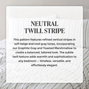 Neutral Twill Stripe Sheet Set - PRESALE EVENT