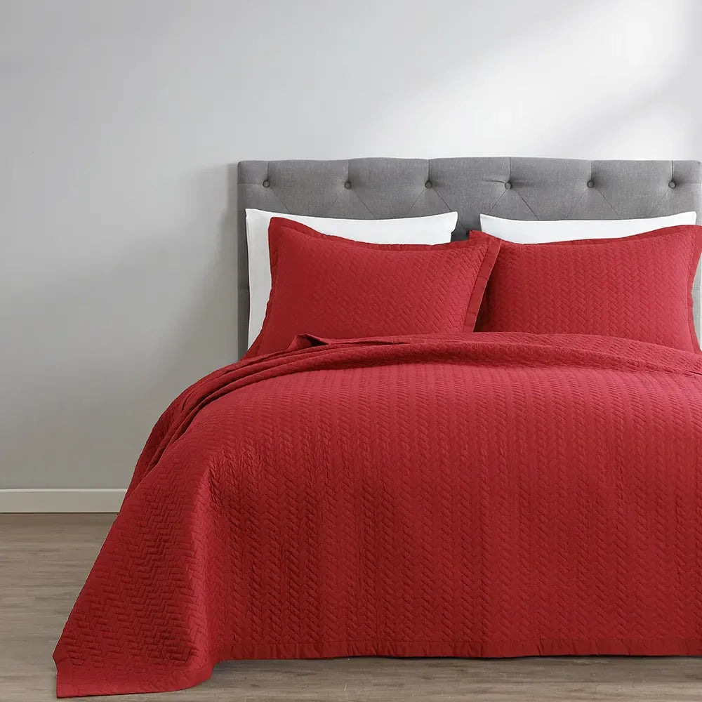 Red Velvet Oversized Quilt Set - PRESALE EVENT