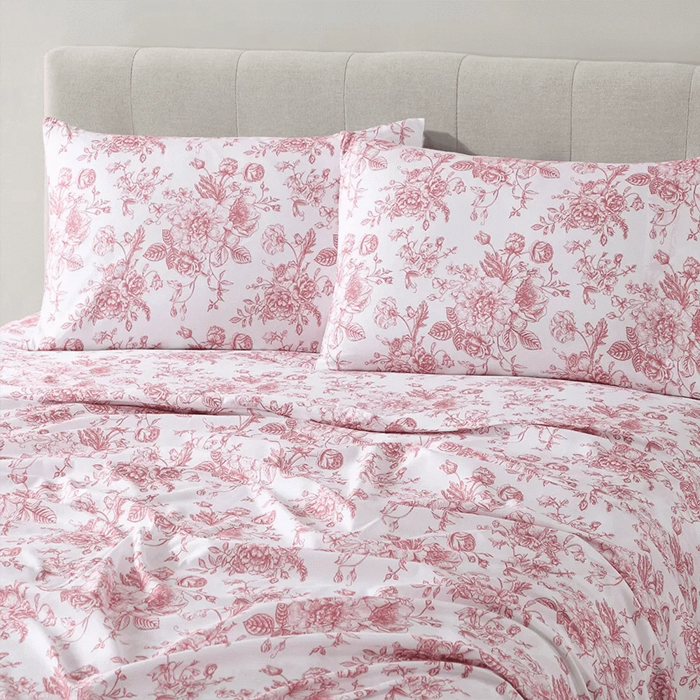 Retro Rose Floral Toile Sheet Set - PRESALE EVENT