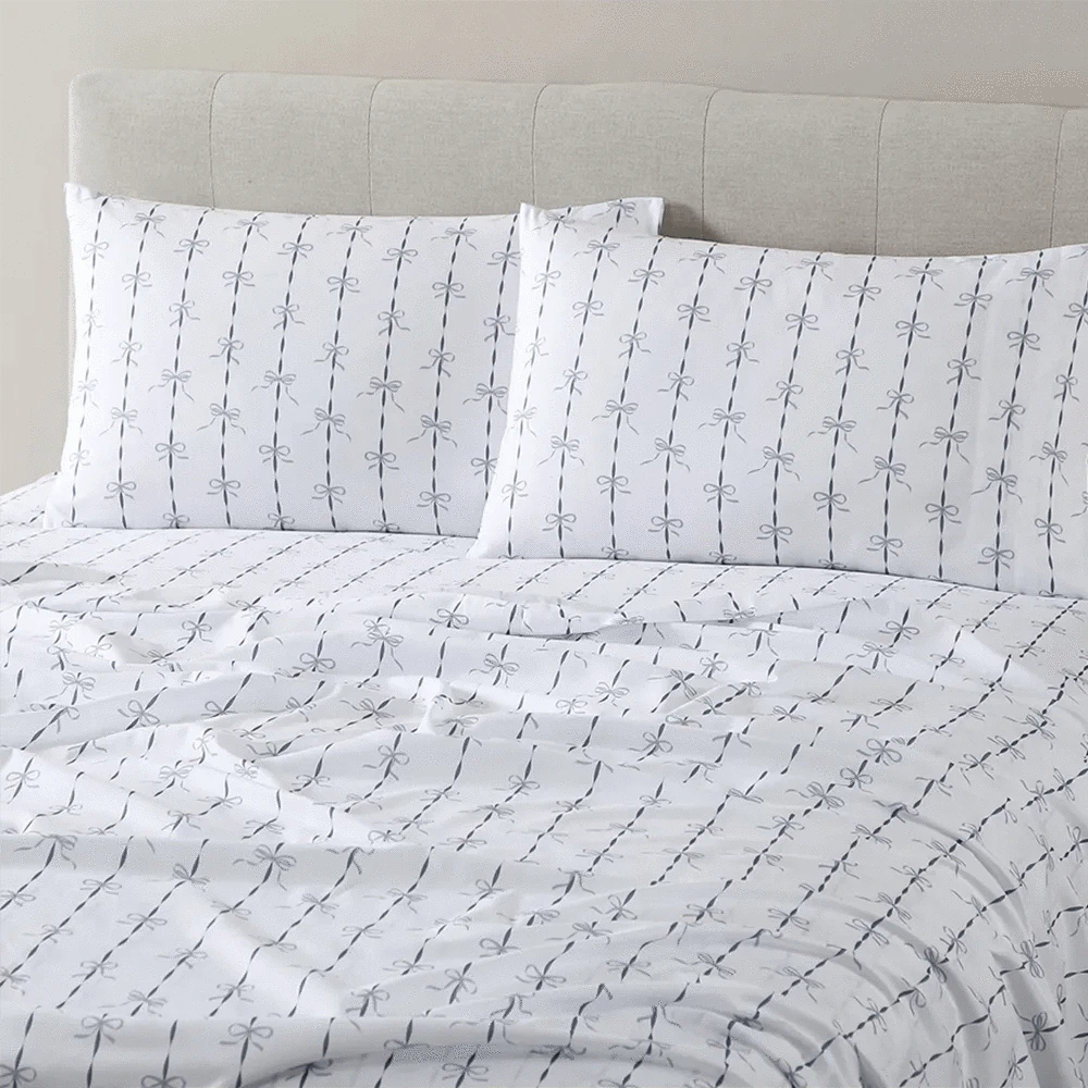 French Blue Ribbons and Bows Sheet Set - PRESALE EVENT