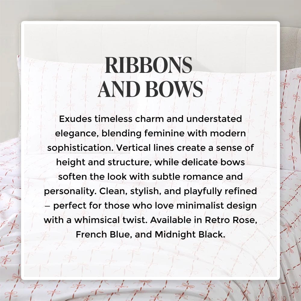 Retro Rose Ribbons and Bows Sheet Set - PRESALE EVENT