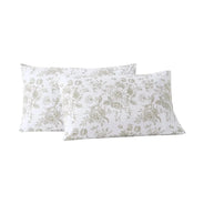 Sage Green Floral Toile Pillowcase Set - Preorder Ships January