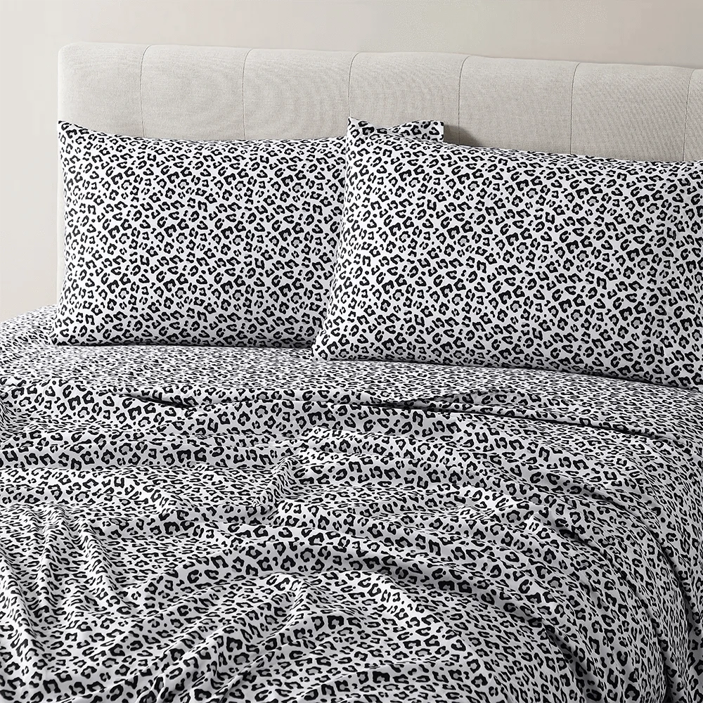 Silver Snow Leopard Sheet Set - PRESALE EVENT