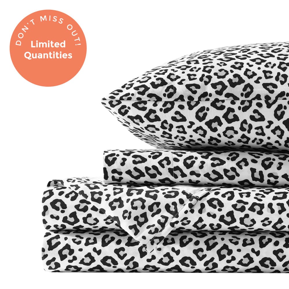Silver Snow Leopard Sheet Set - PRESALE EVENT
