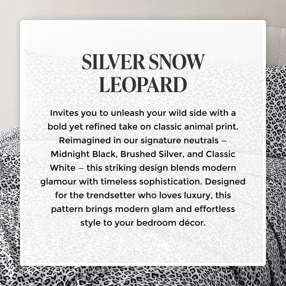 Silver Snow Leopard Sheet Set - PRESALE EVENT